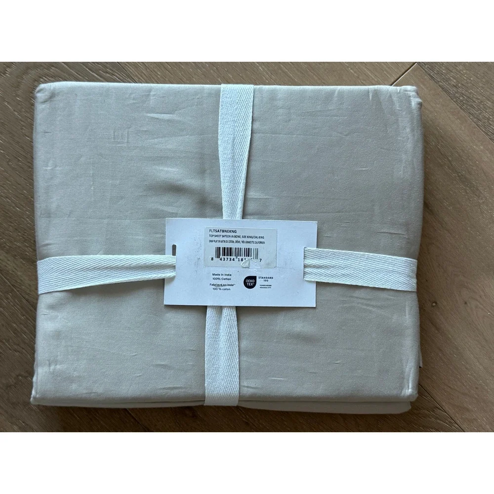 New Parachute Home King Sateen Top Sheet Bone